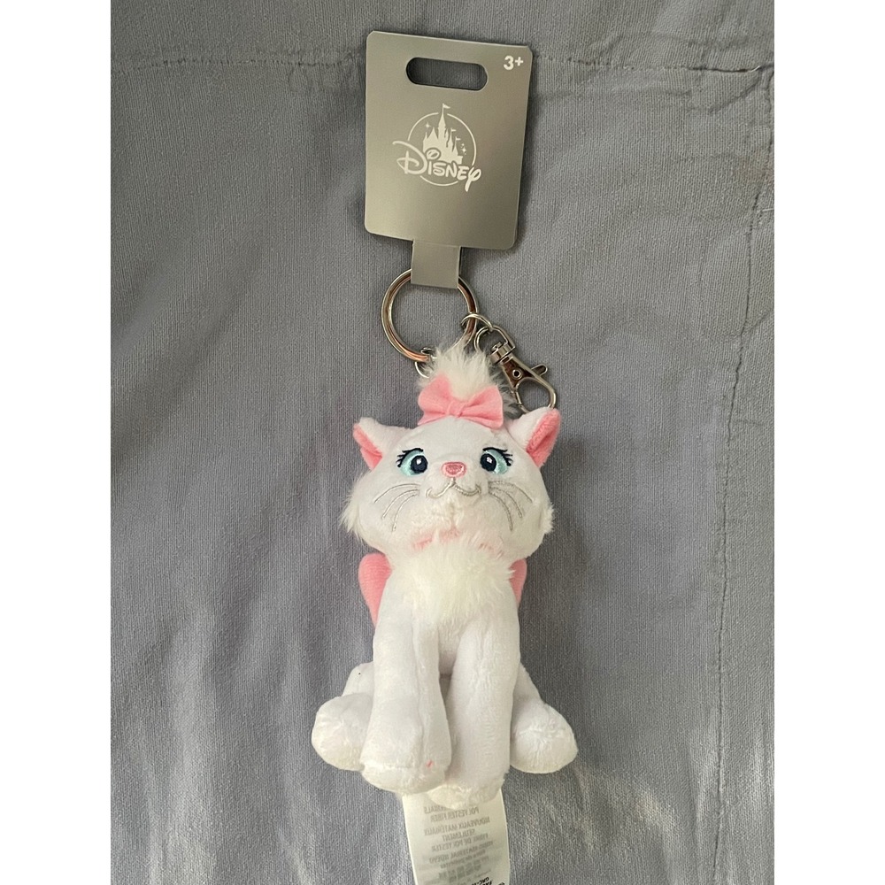 NEW Walt Disney Parks - Aristocats - Marie Sitting Down Plush Keychain